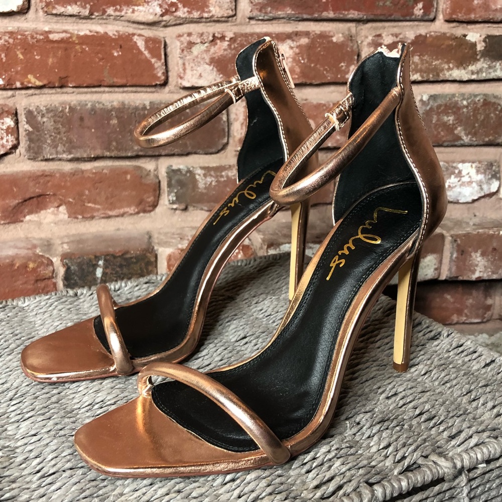 Lulu’s Rose Gold Heel with Ankle Strap